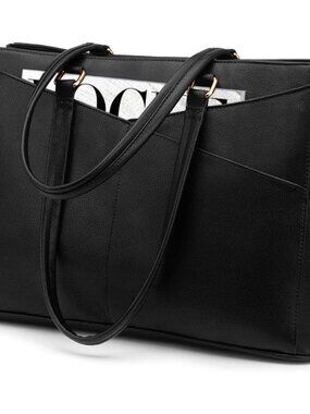 Laptop Tote Bag for Women 15.6 Inch Waterproof Leather Computer Bags Business Of